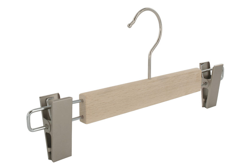 Cintre en bois avec pince jupe 25cm - 1PC 