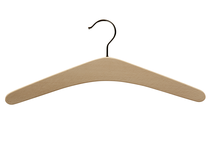 Cintre bois design rond sans barre pour chemise - 502