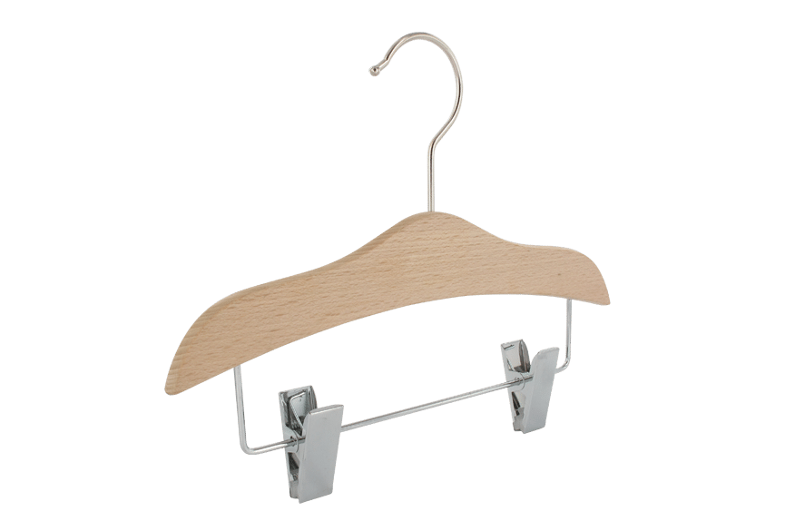 Cintre lingerie en bois avec pinces réglables - 1402C
