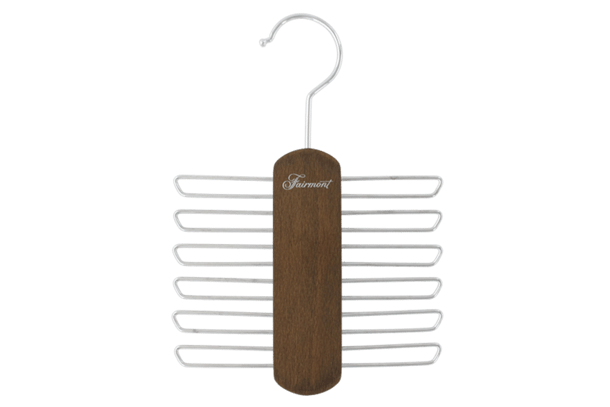 Cintre porte-cravates en bois massif et métal -36