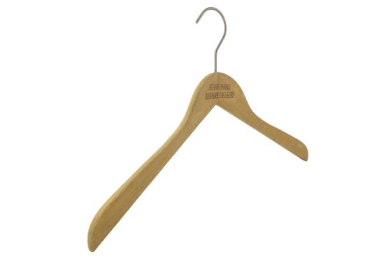 Cintre bois design rond sans barre pour chemise - 502